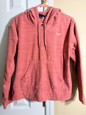 Reebok Heathered Coral Hoodie with Kangaroo Pocket